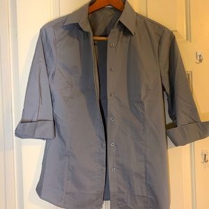 Women's Grey Dress Shirt - Size Medium